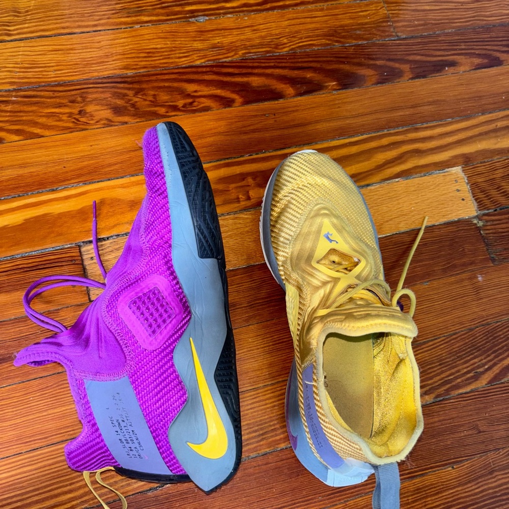 nike lebron soldier 14 lakers purple yellow